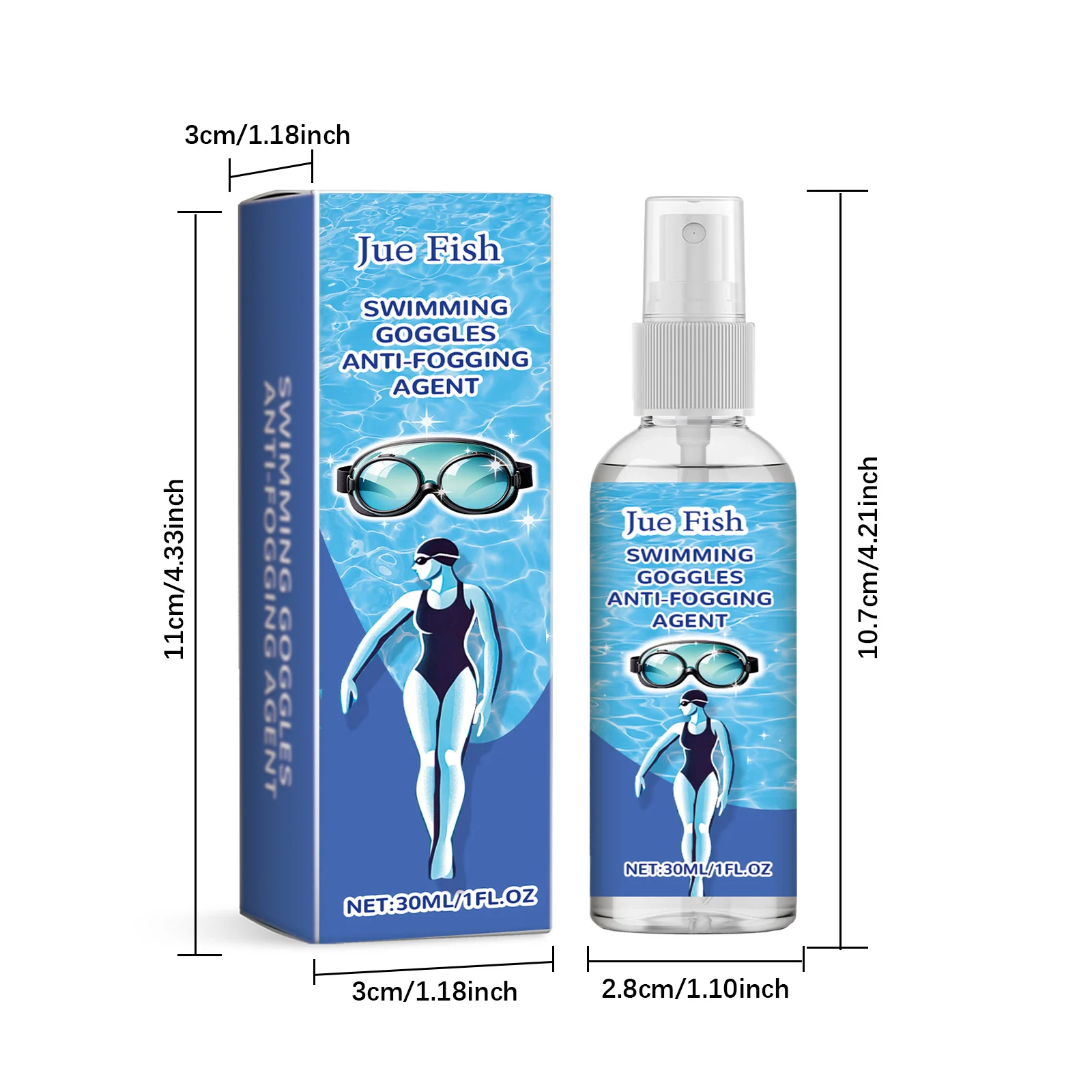 Anti-Fog Spray for Swimming Goggles & Glasses - 30ml 1 anti fog spray swimming goggles spu820719357704 desc 1