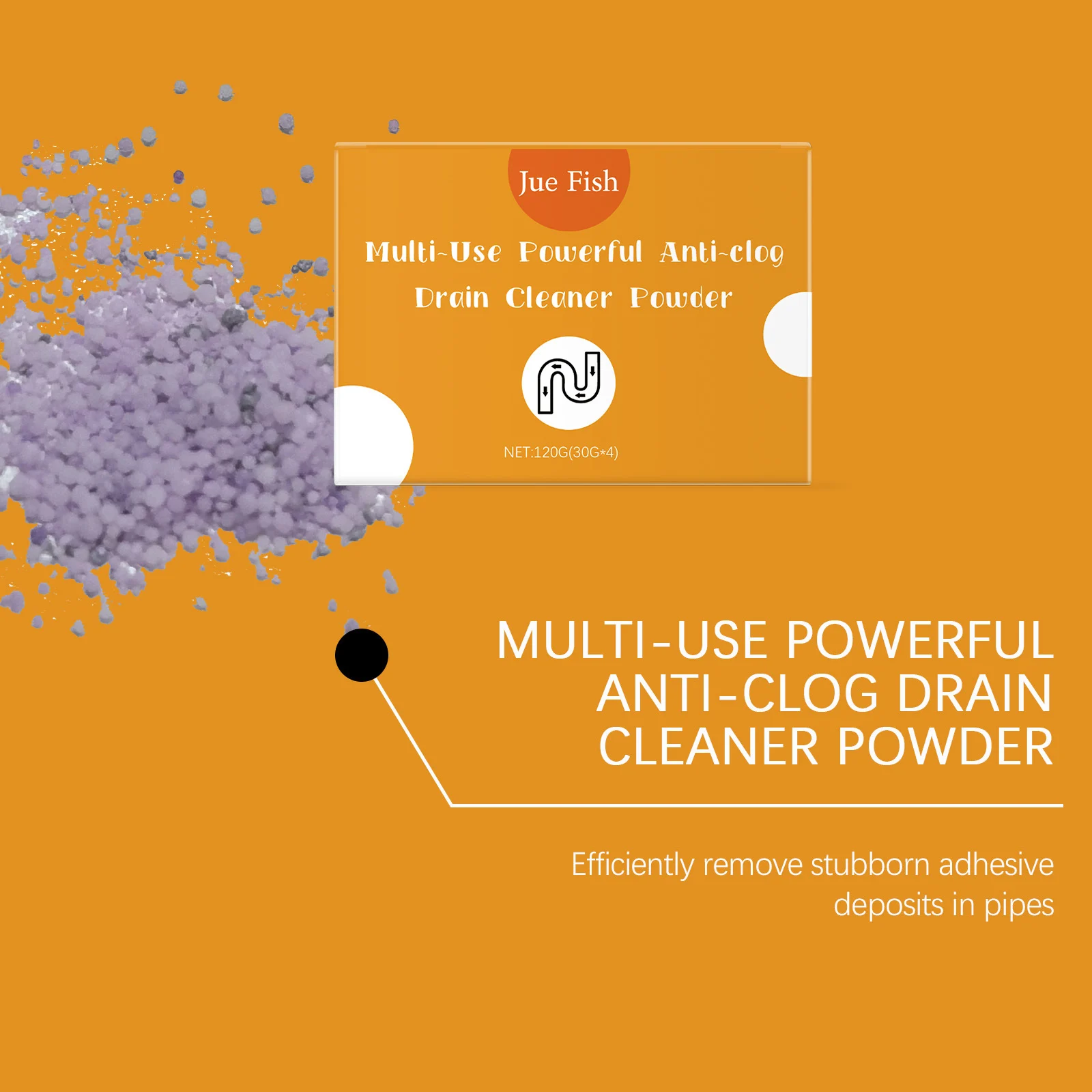 Multi-Use Powerful Anti-Clog Drain Cleaner Powder - 120g (4 Pack) 11 drain cleaner powder spu913136398179 desc 11