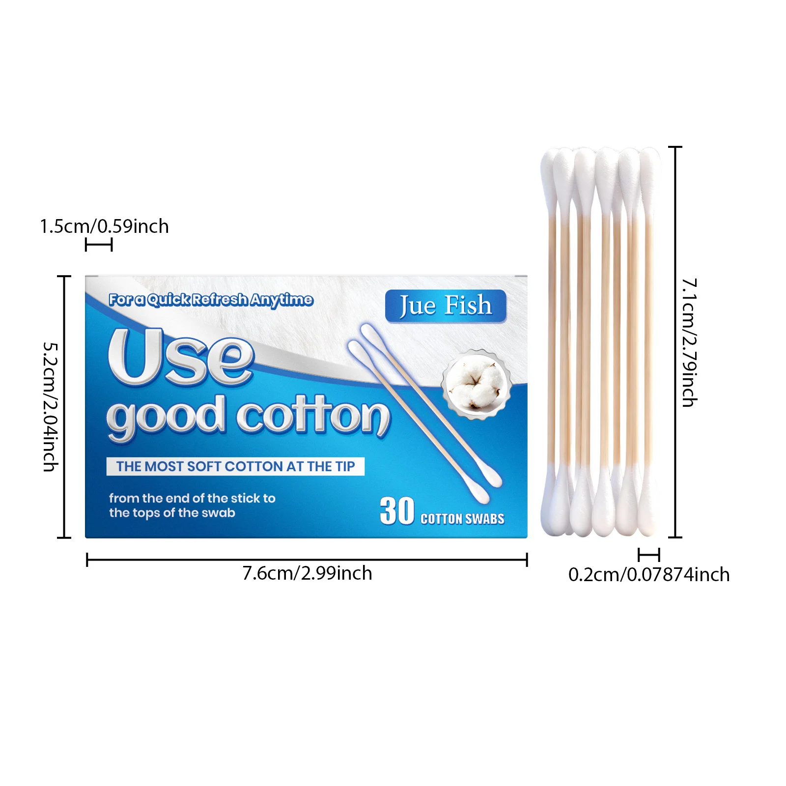 Dual-Tipped Cotton Swabs for Makeup and Precision Cleaning 1 dual tipped cotton swabs spu983511086384 desc 1
