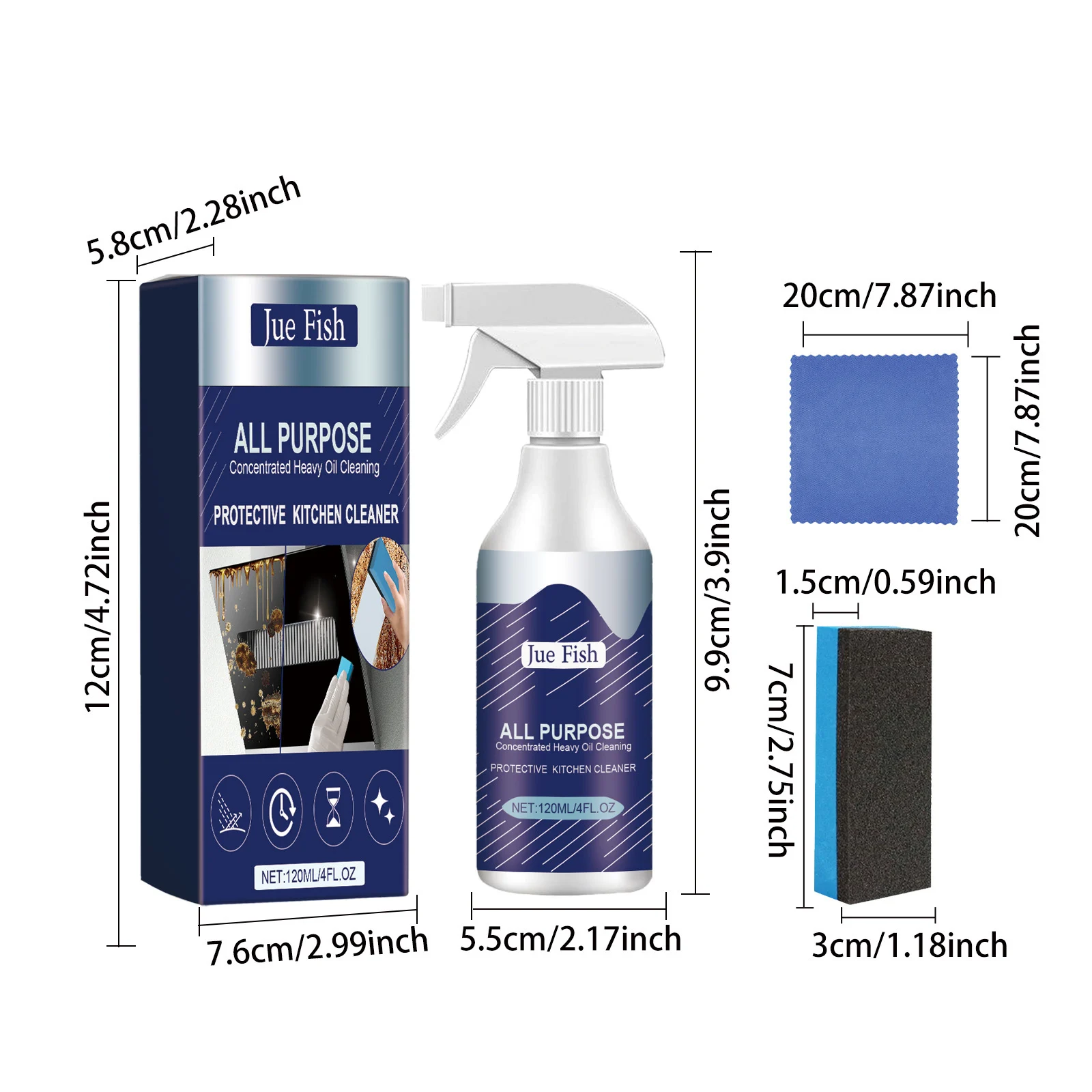 Heavy Duty Kitchen Cleaner Set - Concentrated Grease & Oil Remover 1 kitchen degreaser cleaner set spu777099536701 desc 1