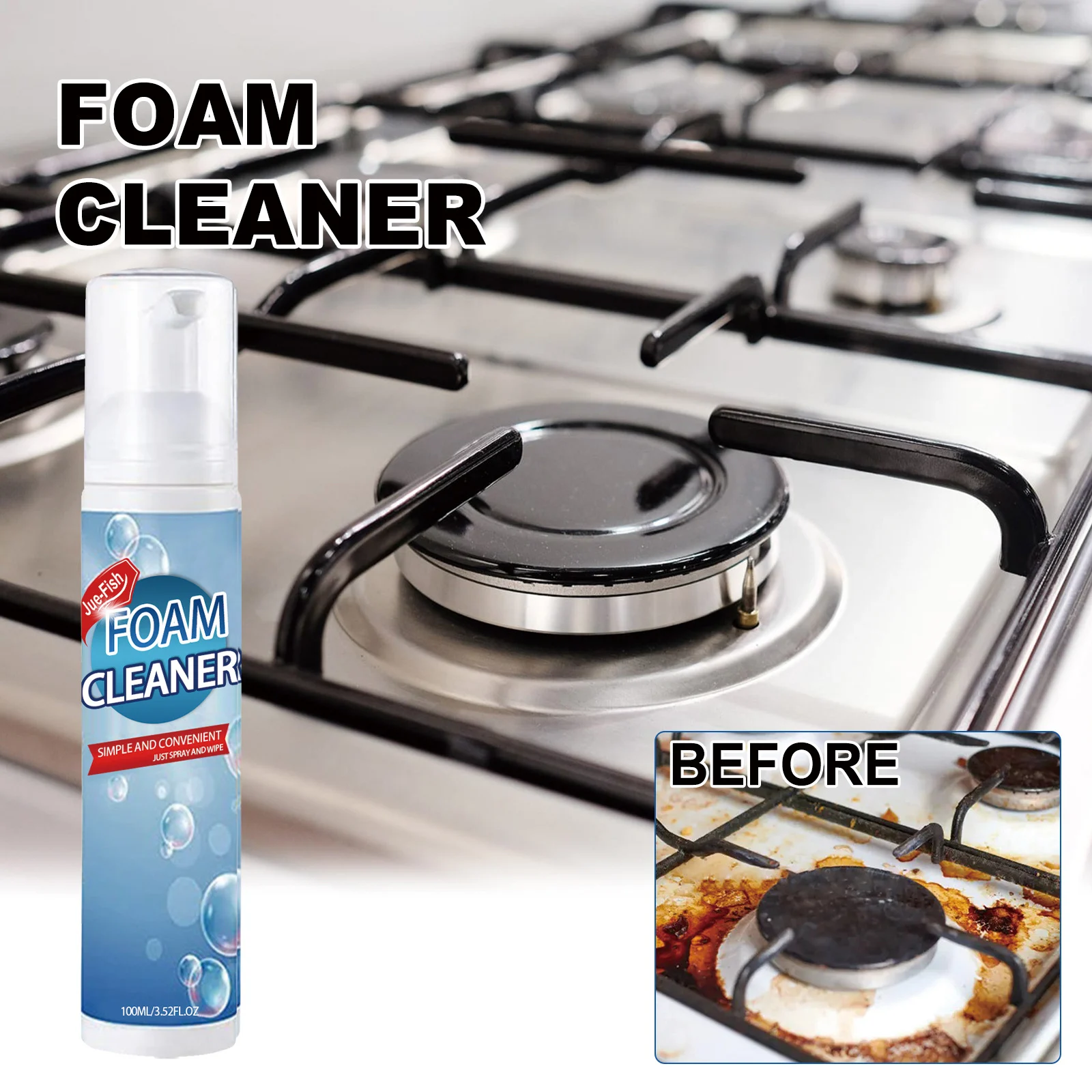Kitchen Foam Cleaner - Multipurpose Degreaser for Stovetops & Range Hoods 2 kitchen foam cleaner spu777051163601 desc 2