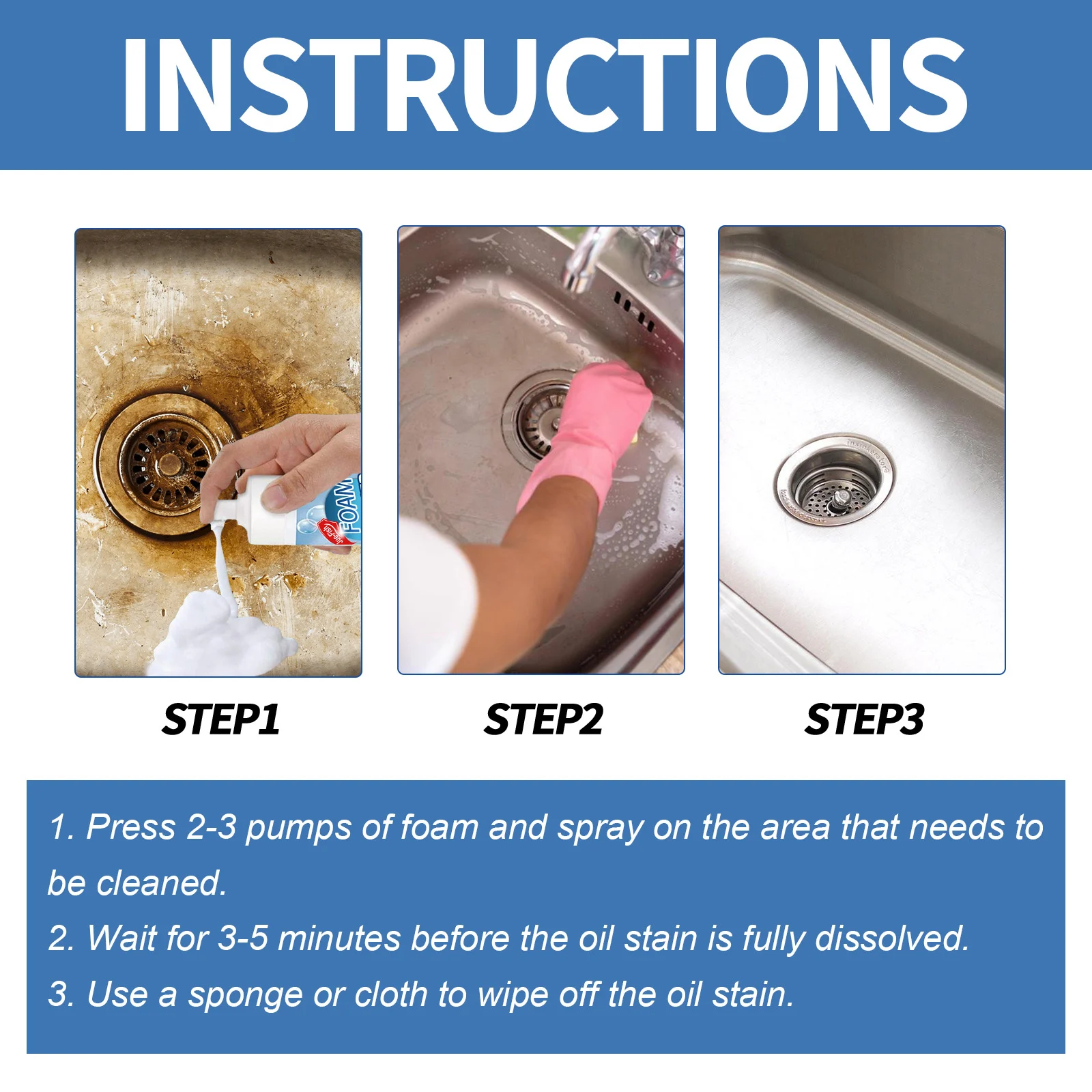Kitchen Foam Cleaner - Multipurpose Degreaser for Stovetops & Range Hoods 4 kitchen foam cleaner spu777051163601 desc 4