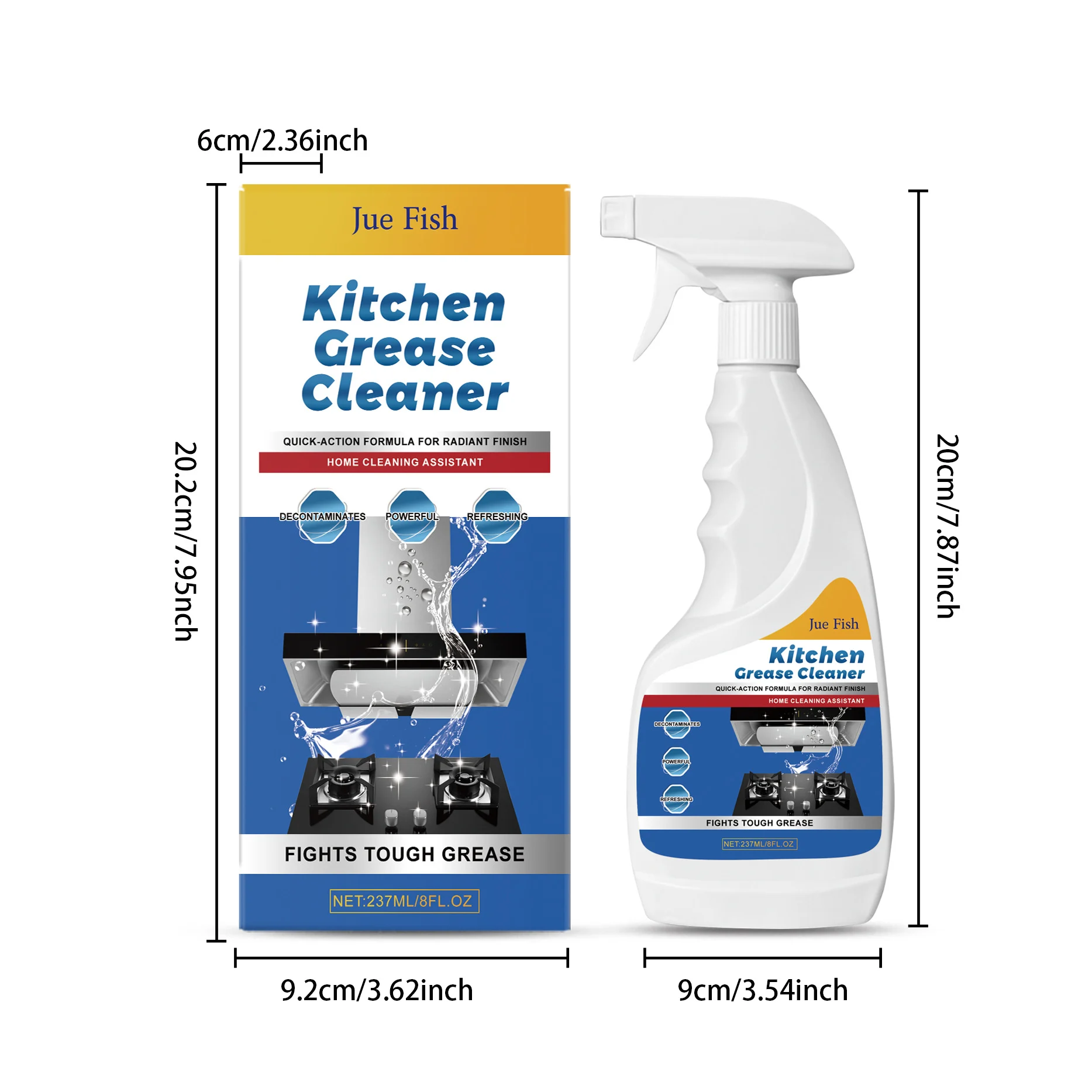 Kitchen Grease Cleaner - Heavy Duty Degreaser for Stove & Oven (237ml) 1 kitchen grease cleaner degreaser spu959066926074 desc 1