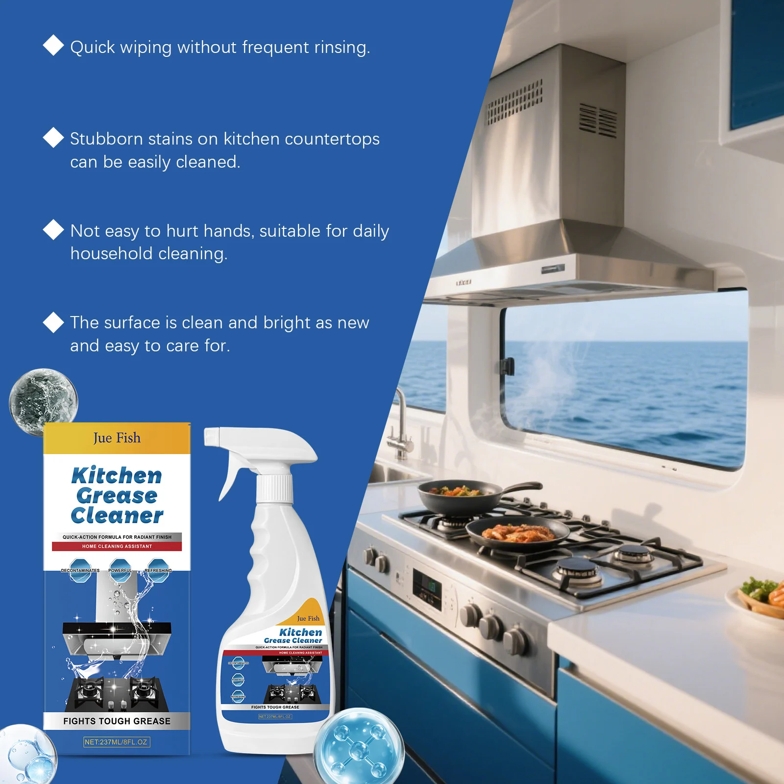 Kitchen Grease Cleaner - Heavy Duty Degreaser for Stove & Oven (237ml) 12 kitchen grease cleaner degreaser spu959066926074 desc 12