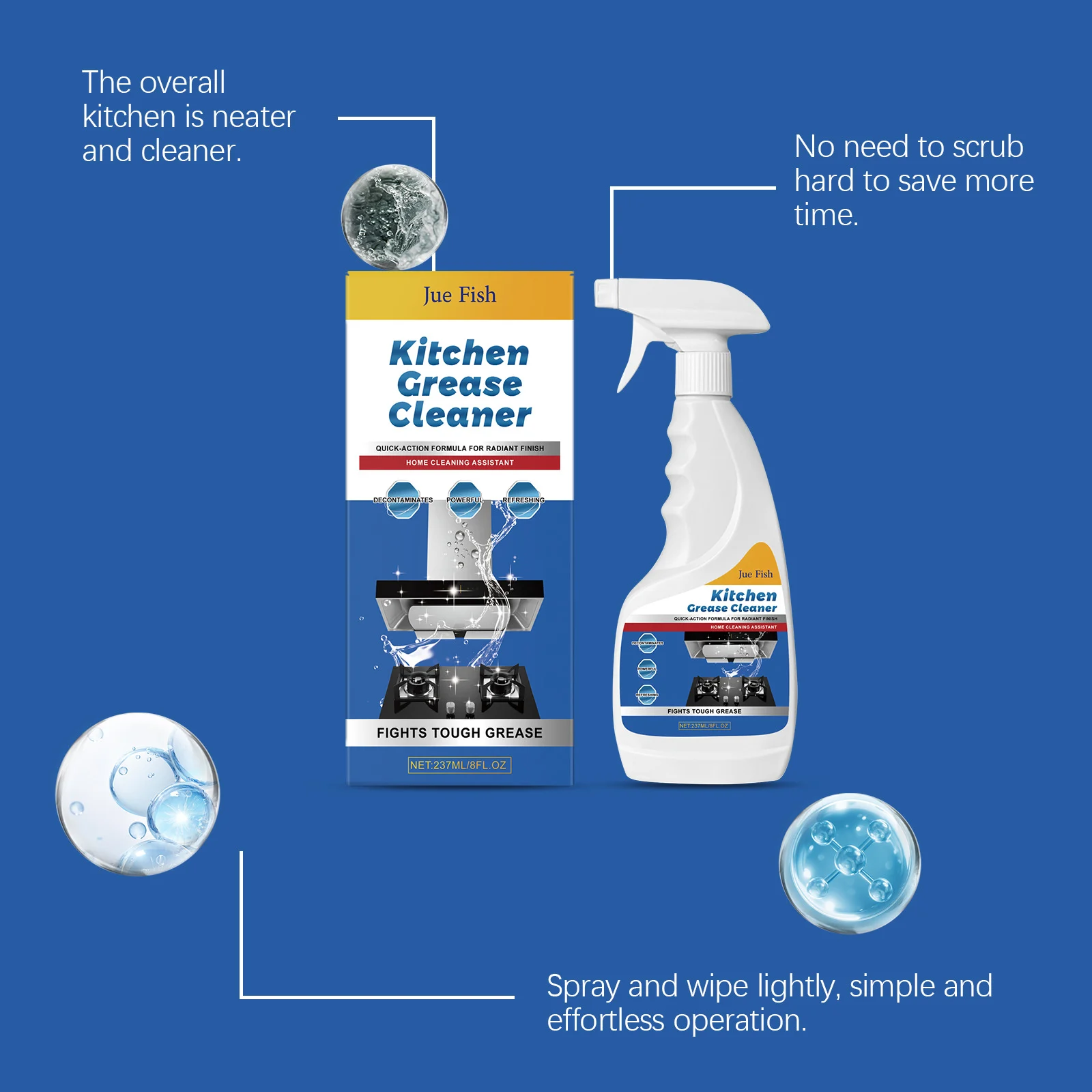 Kitchen Grease Cleaner - Heavy Duty Degreaser for Stove & Oven (237ml) 9 kitchen grease cleaner degreaser spu959066926074 desc 9