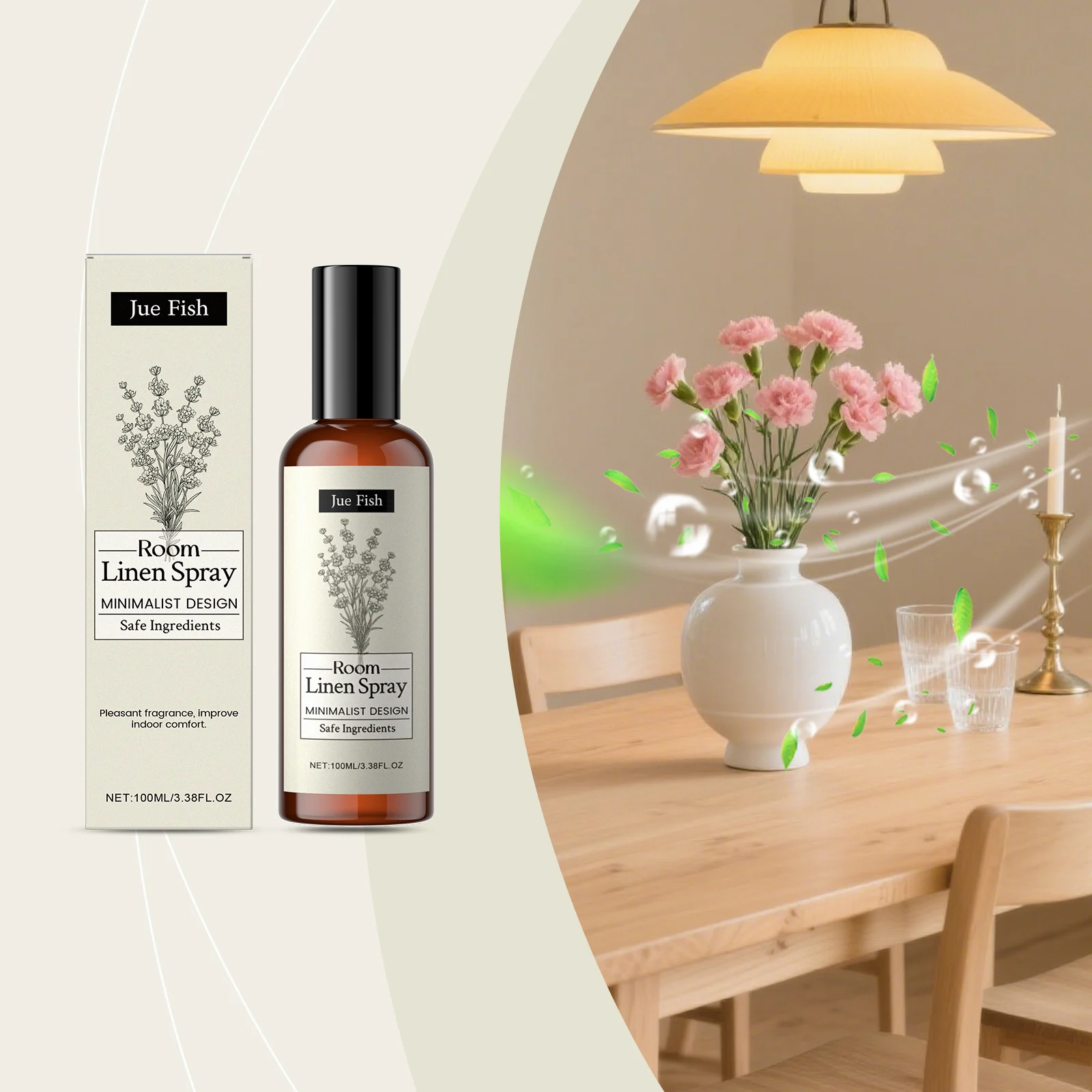 Lavender Room & Linen Spray - 100ml Long-Lasting Air Freshener 2 lavender room linen spray spu975422277238 desc 2