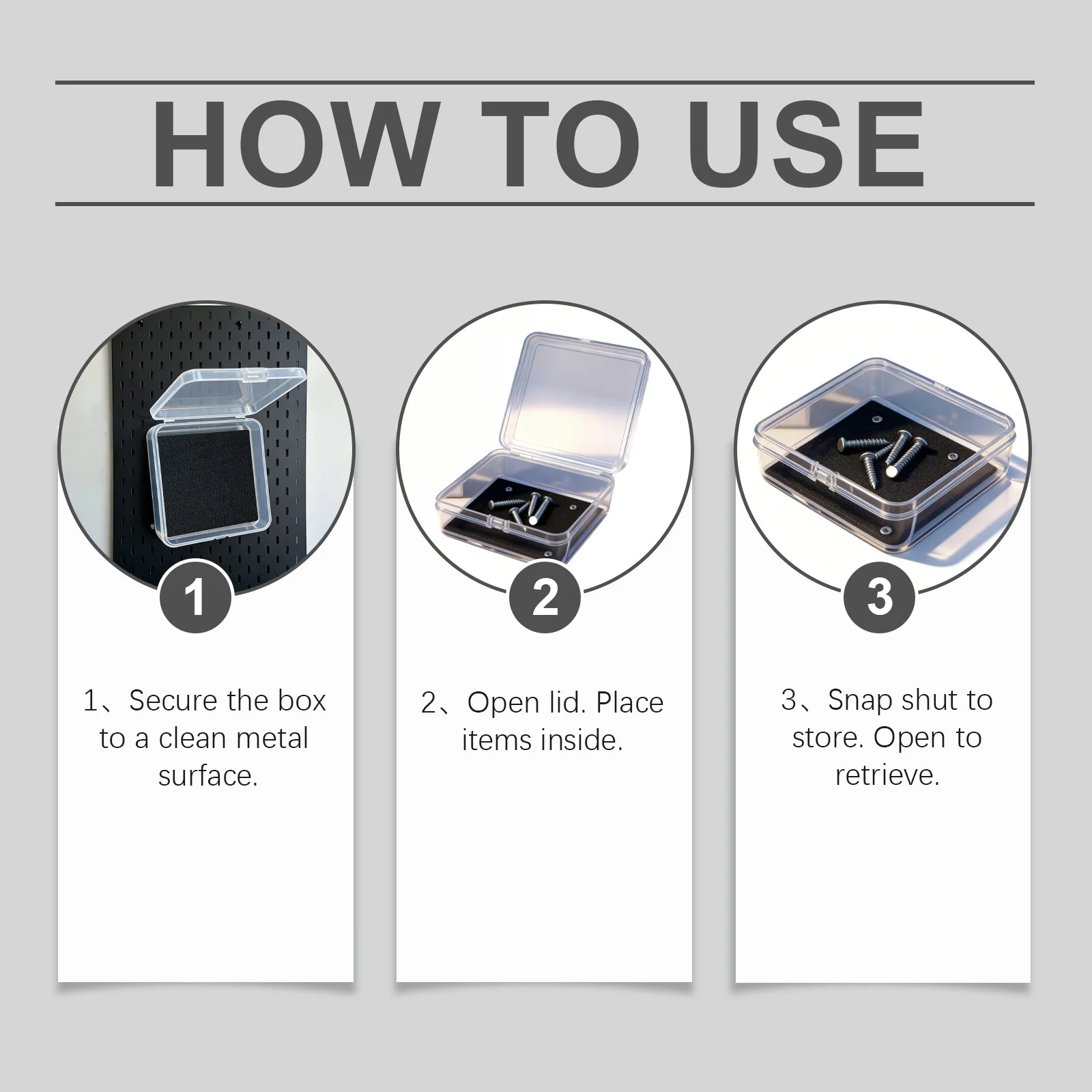 Magnetic Storage Box - High-Strength Small Parts Organizer 4 magnetic storage box spu1005329901166 desc 4