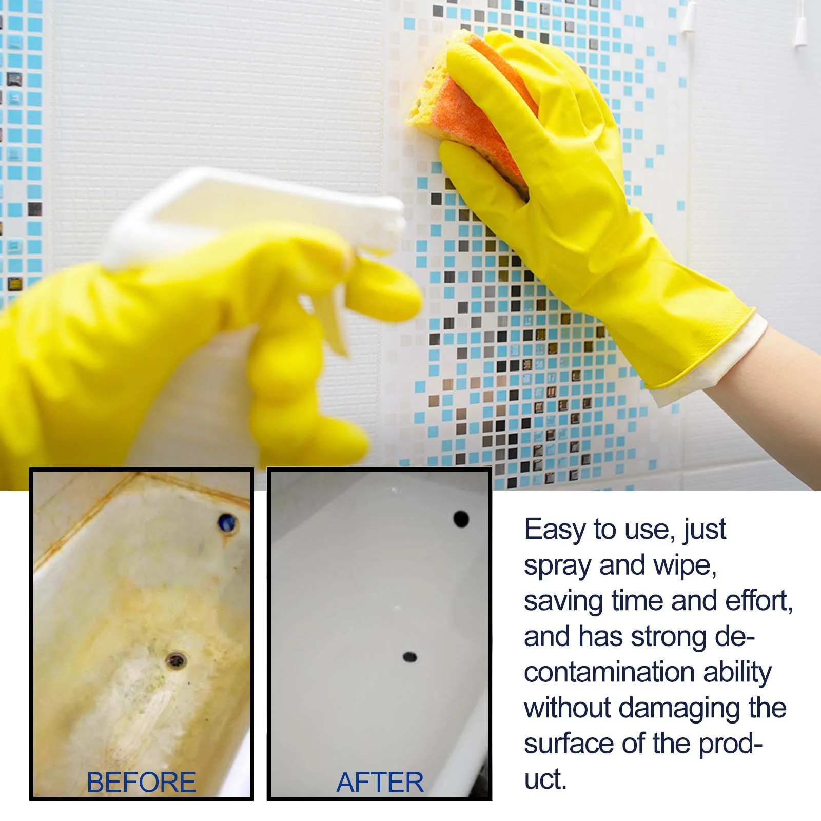 Multi-Effect Cleaning Agent for Kitchen & Bathroom - 60ml 10 multi purpose cleaner spray spu777098670015 desc 10