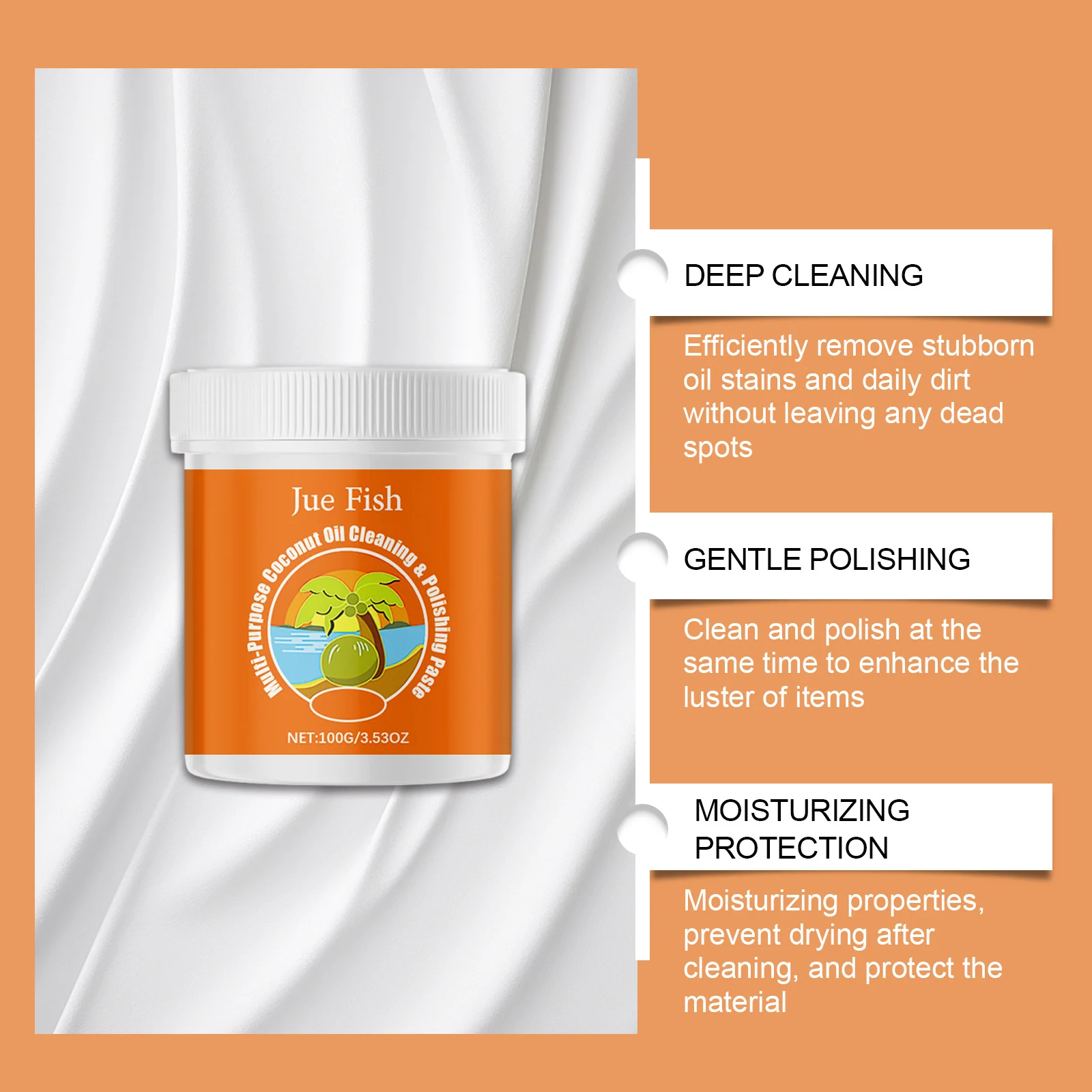Multipurpose Cleaning Paste with Coconut Oil for Stain Removal & Polishing 11 multipurpose cleaning polishing paste spu911774675199 desc 11