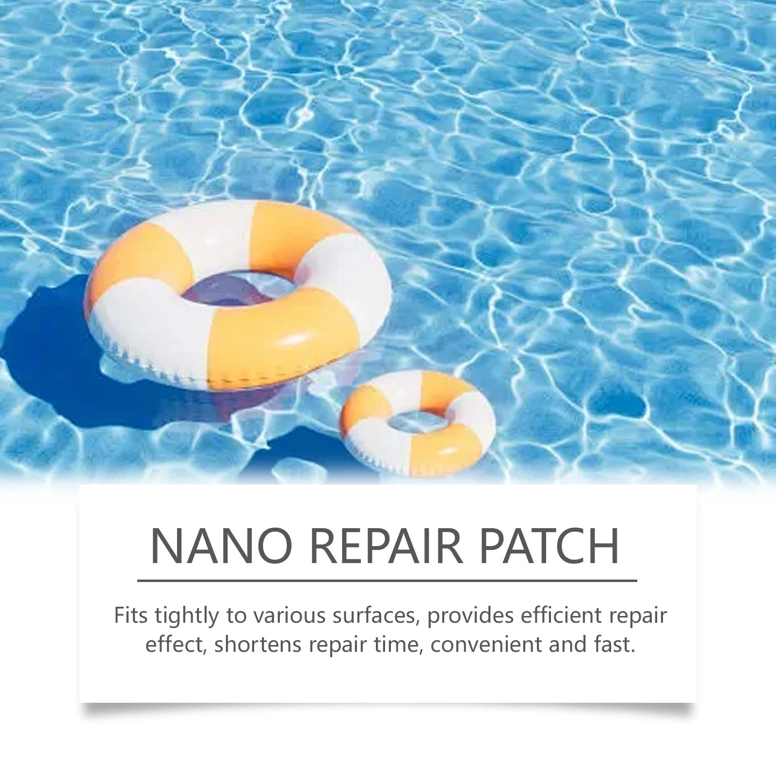 Nano Repair Patches for Inflatables and Swimming Pools - 10 Piece TPU Set 6 nano waterproof repair patches spu918136574885 desc 6