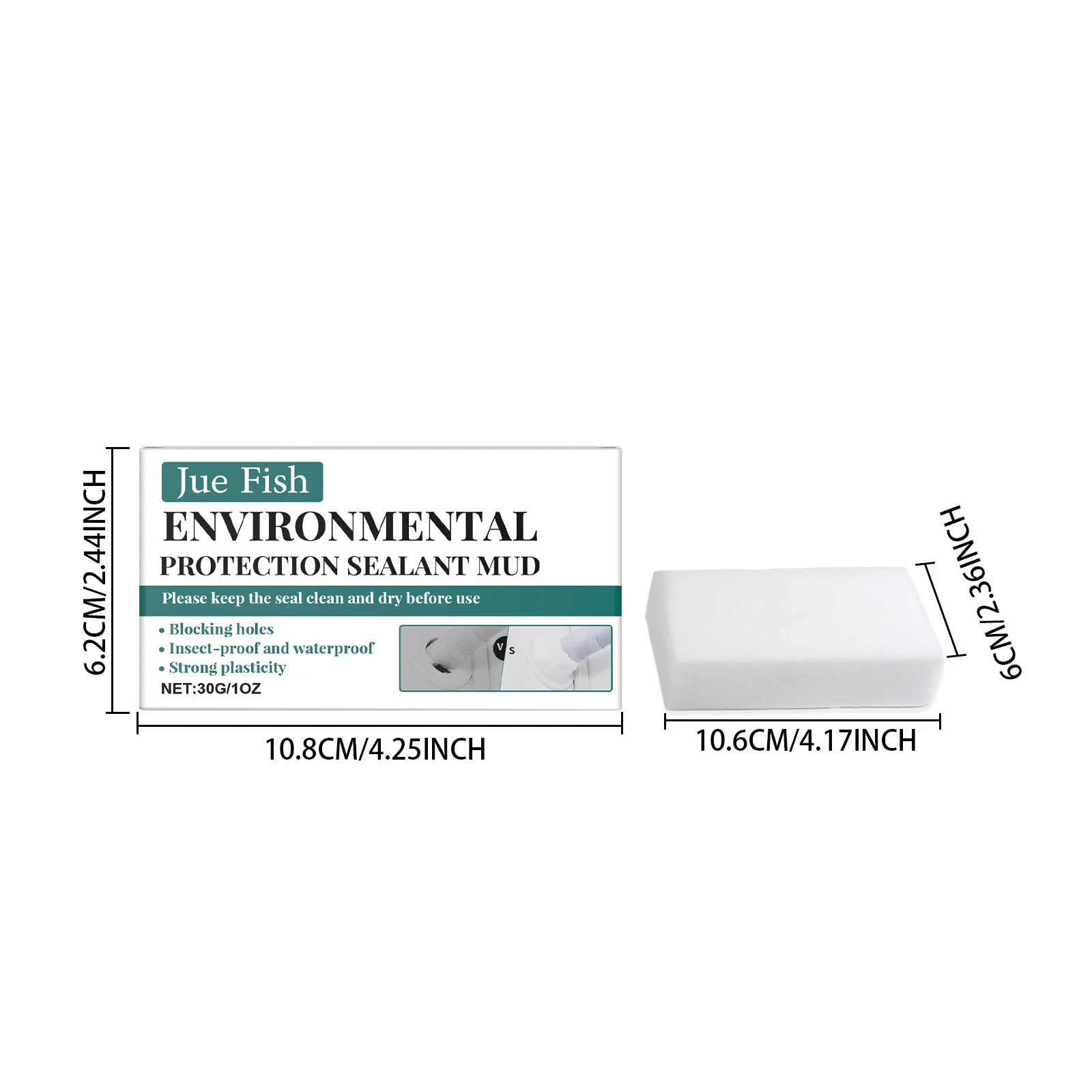 Waterproof Sealant Mud - High Adhesion Crack & Hole Filler (30g) 1 sealant mud caulking clay spu835927830669 desc 1