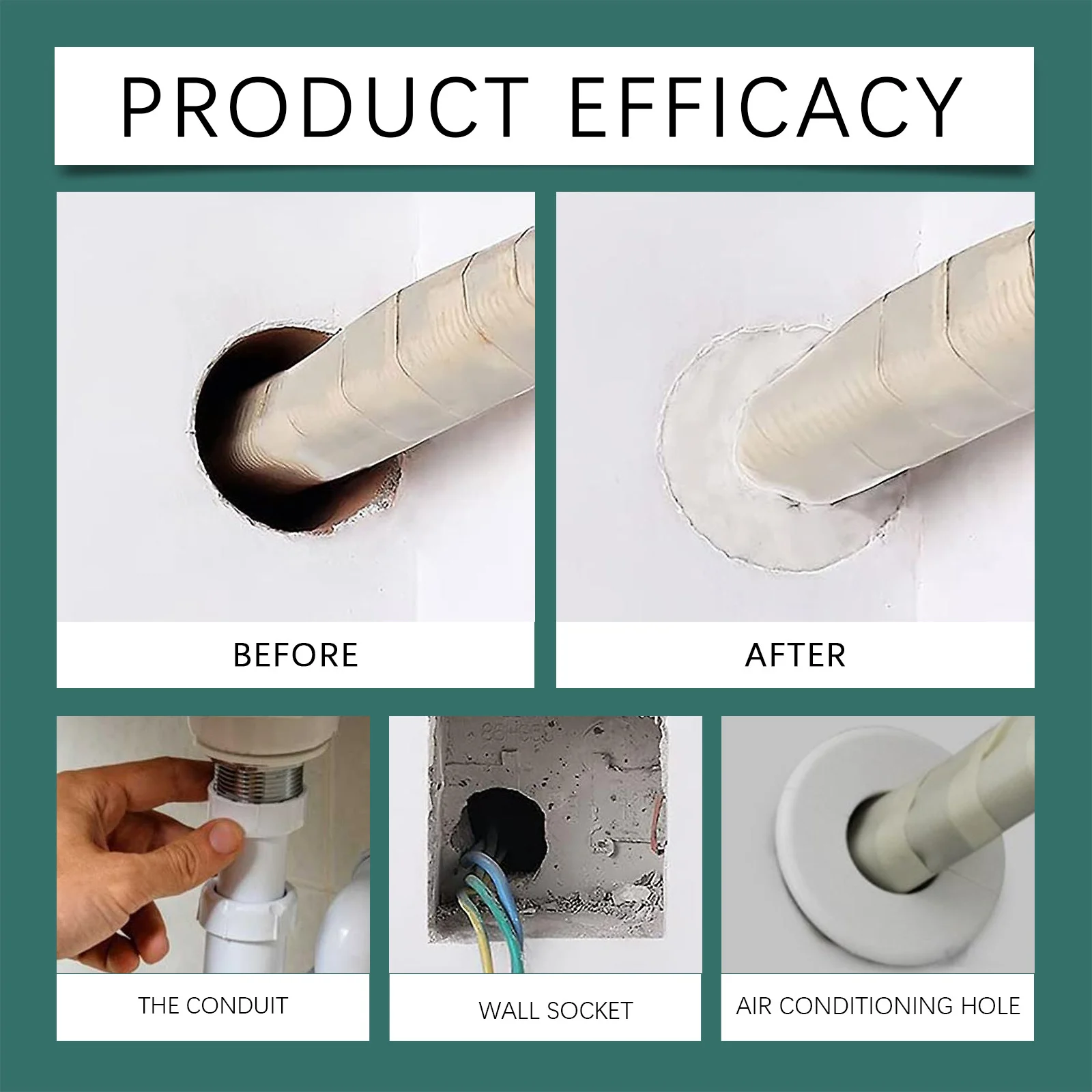 Waterproof Sealant Mud - High Adhesion Crack & Hole Filler (30g) 12 sealant mud caulking clay spu835927830669 desc 12
