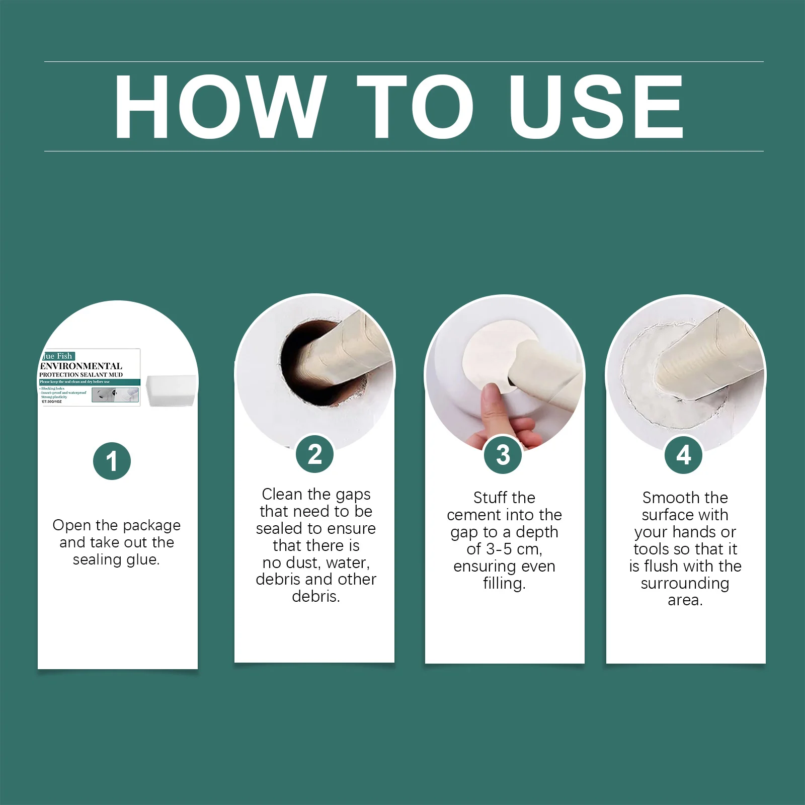 Waterproof Sealant Mud - High Adhesion Crack & Hole Filler (30g) 4 sealant mud caulking clay spu835927830669 desc 4
