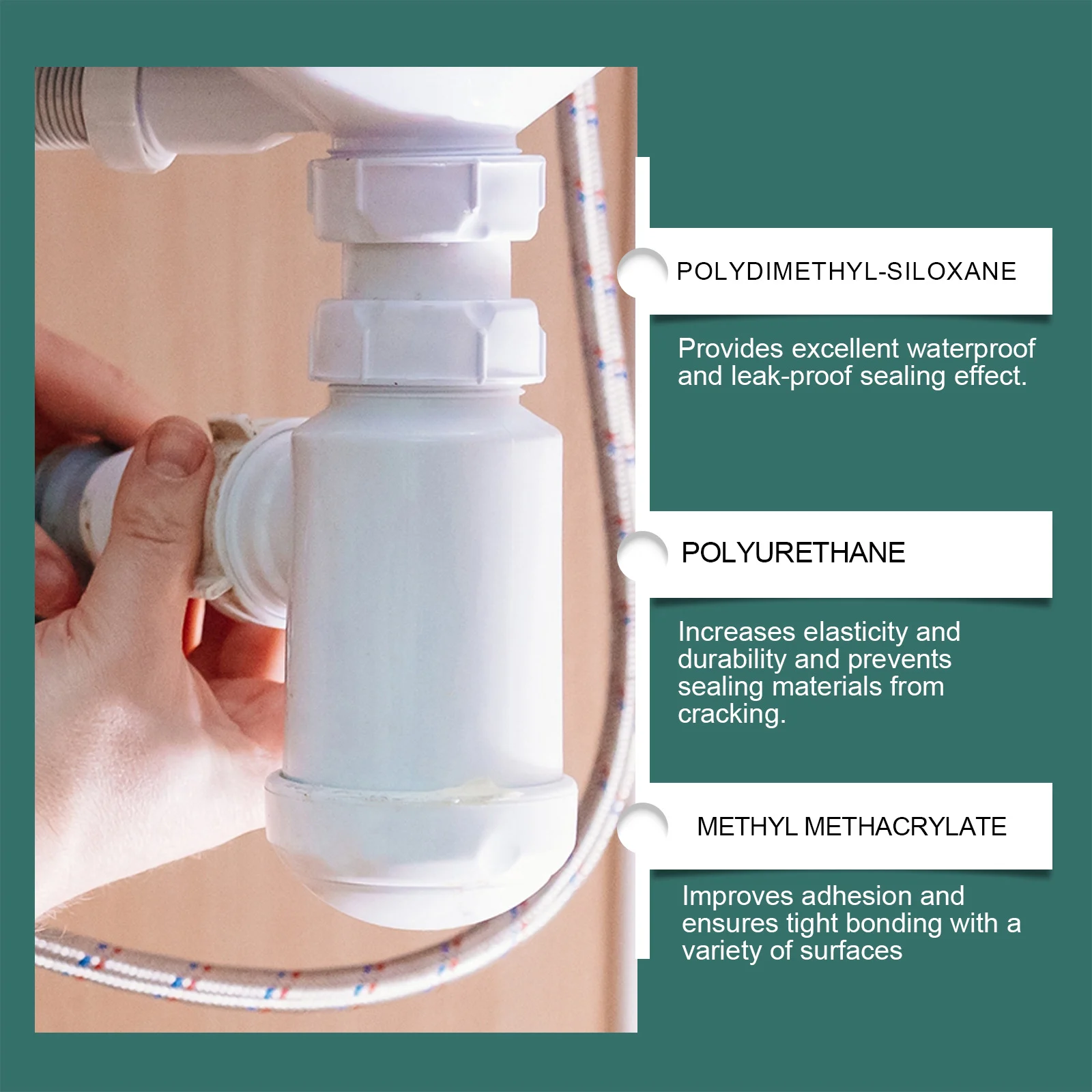 Waterproof Sealant Mud - High Adhesion Crack & Hole Filler (30g) 7 sealant mud caulking clay spu835927830669 desc 7