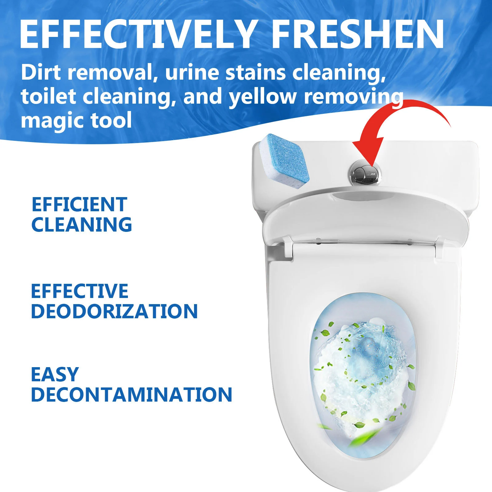 Toilet Cleaning Effervescent Tablets - Stain & Odor Remover 7 toilet cleaning effervescent tablets spu776581646992 desc 7