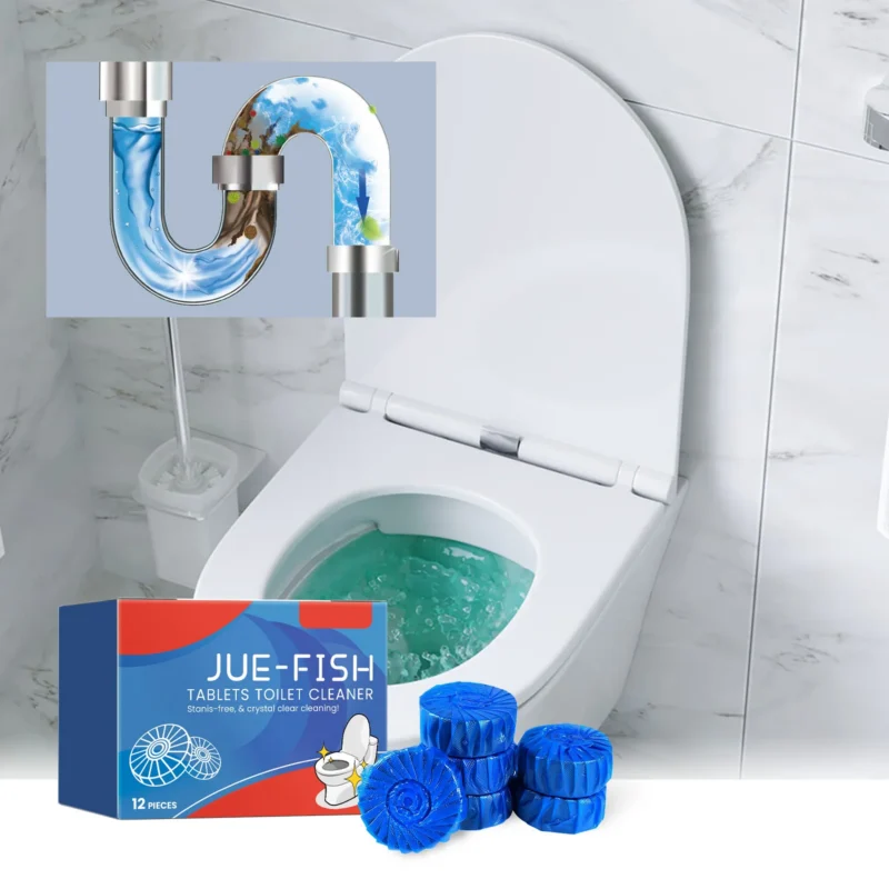toilet-cleaning-tablets-spu777104317938-1 Jue-Fish Toilet Cleaning Tablets, Stains-Free & Crystal Clear, 12 Pieces